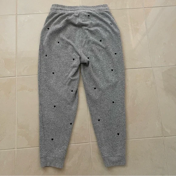 Rails Oakland Sweatpant Melange Grey Black Hearts Jogger Large - Picture 5 of 12